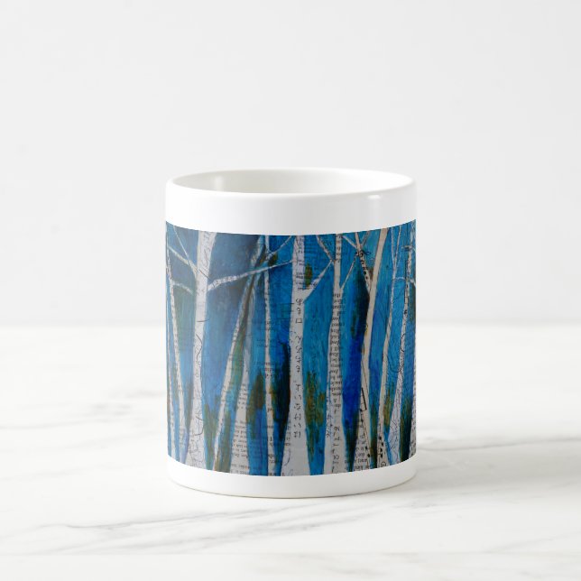 Dancing Winter Trees Coffee Mug (Center)