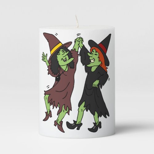 Dancing Witches Pillar Candle