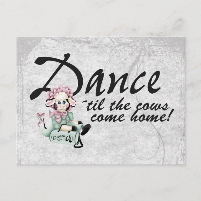Dancing with Cows Postcard (Front)