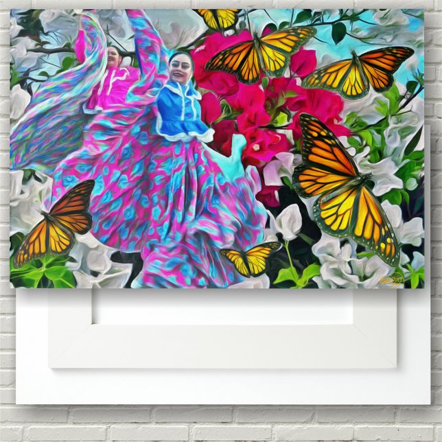 Dancing with Flowers & Butterflies PV01 Acrylic Print (Creator Uploaded)