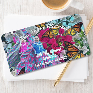 Dancing with Flowers & Butterflies PV01 Address Label