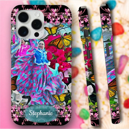 Dancing with Flowers  Butterflies PV01 iPhone 15 Pro Max Case
