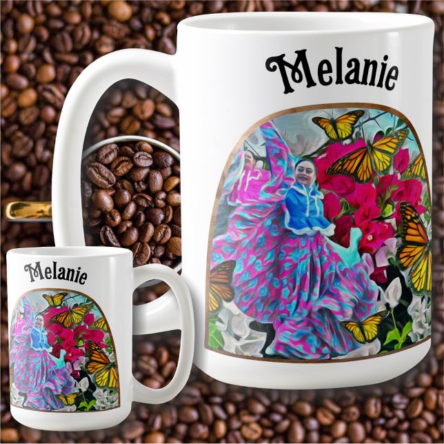 Dancing with Flowers & Butterflies PV01 Coffee Mug (Creator Uploaded)