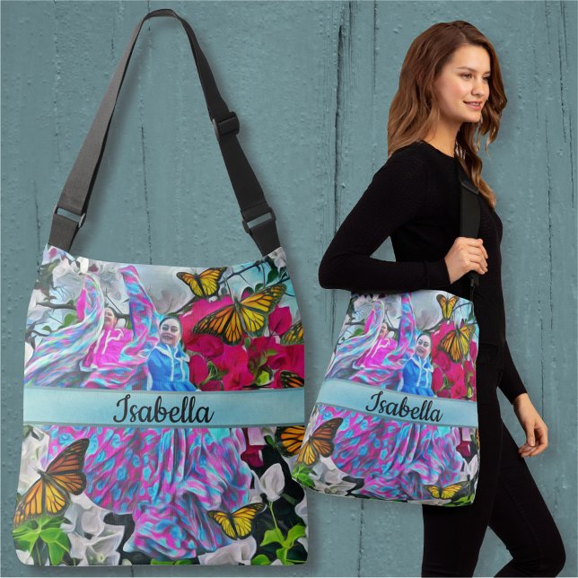 Dancing with Flowers & Butterflies PV01 Crossbody Bag (Creator Uploaded)
