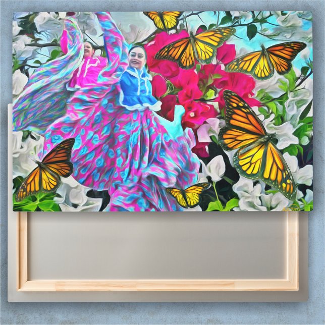 Dancing with Flowers & Butterflies PV01 Metal Print (Creator Uploaded)