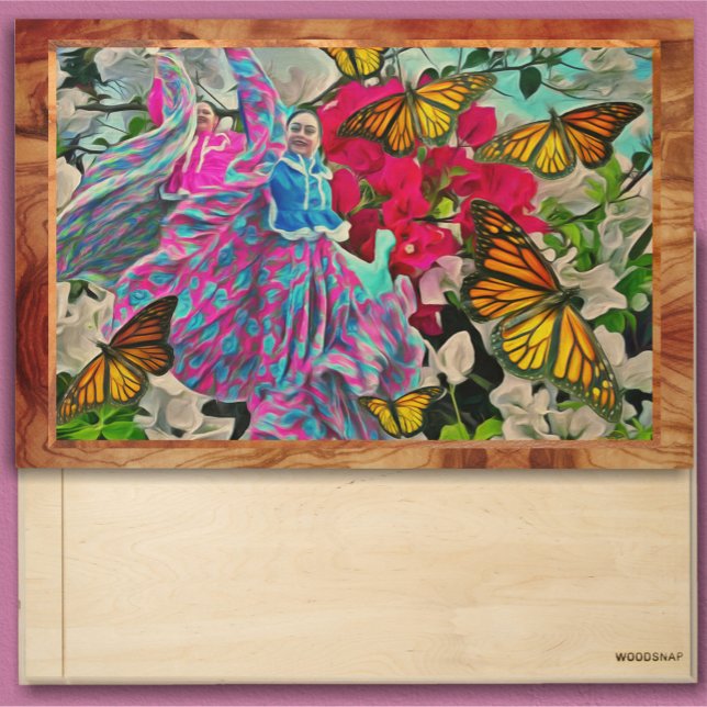 Dancing with Flowers & Butterflies PV01 Wood Wall Art (Creator Uploaded)