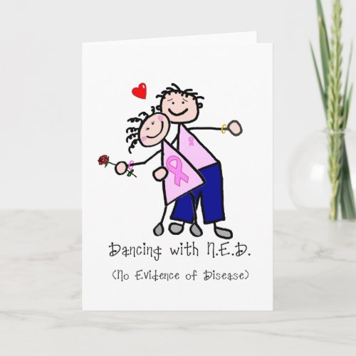 Dancing with NED _ Breast Cancer Pink Ribbon Card