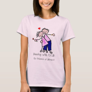Dancing with N.E.D. - Breast Cancer Pink Ribbon T-Shirt