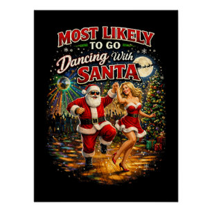 Dancing with Santa Poster