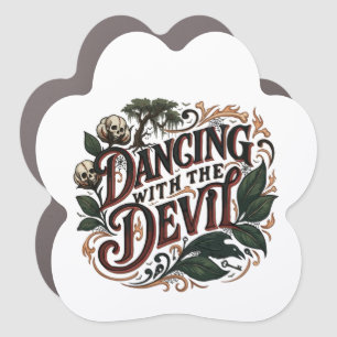 Dancing With The Devil Gothic Art Car Magnet