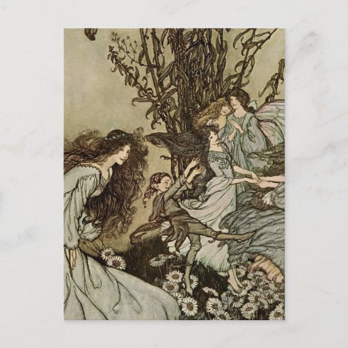 Dancing With the Fairies by Arthur Rackham Postcard