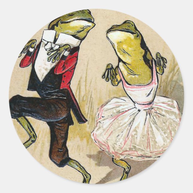 Dancing With the Frogs Classic Round Sticker (Front)