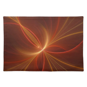 Dancing With The Light Modern Abstract Fractal Art Cloth Placemat