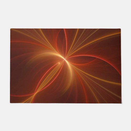 Dancing With The Light Modern Abstract Fractal Art Doormat