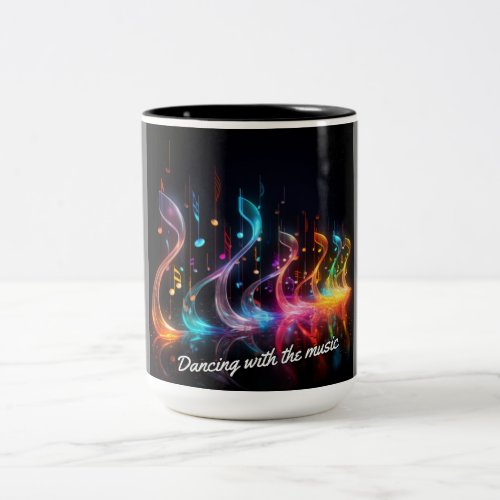 Dancing with the music Two_Tone coffee mug