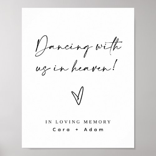 Dancing with us in heaven Wedding Sign