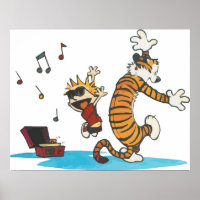 Dancing with Vinyl Phonograph Cute Hobbes Artwork
