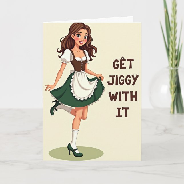 Dancing Woman Fun Times Card (Front)