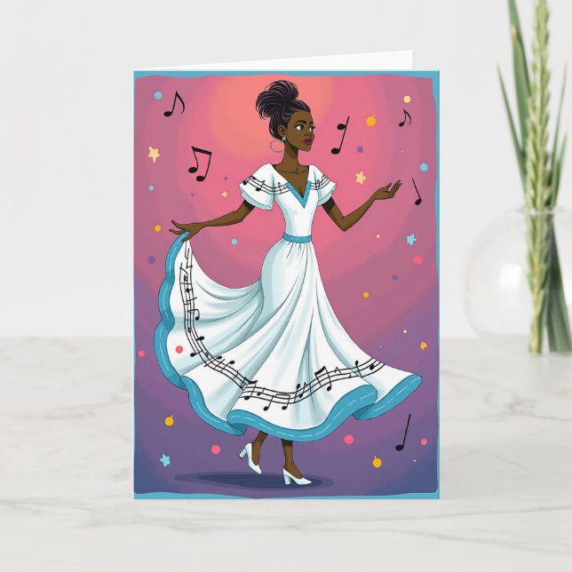 Dancing Woman Mothers Day Card (Front)