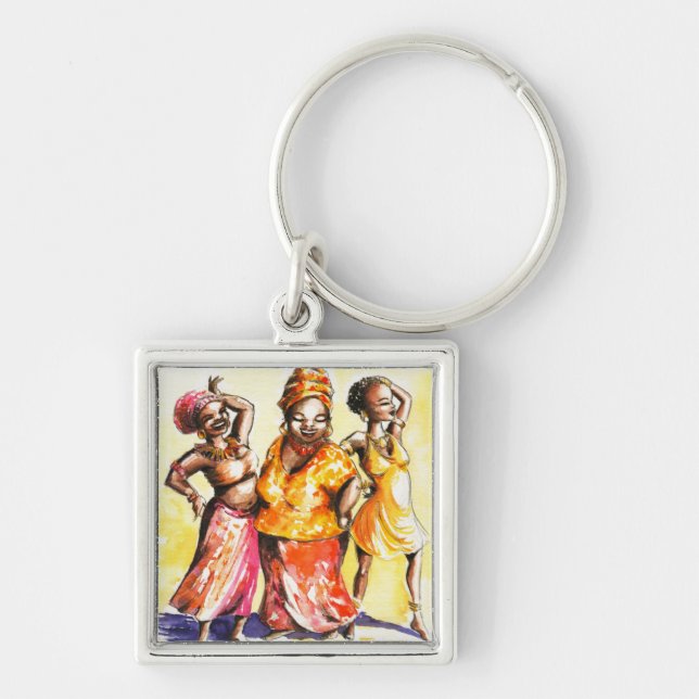 Dancing women keychain (Front)
