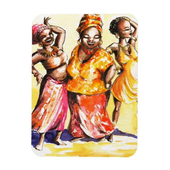 Dancing women magnet (Vertical)