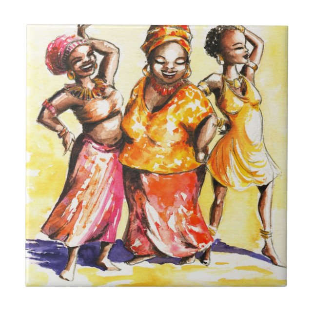 Dancing women tile (Front)