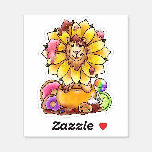 Dandelion Sugary Sweet Lion Flower  Sticker
