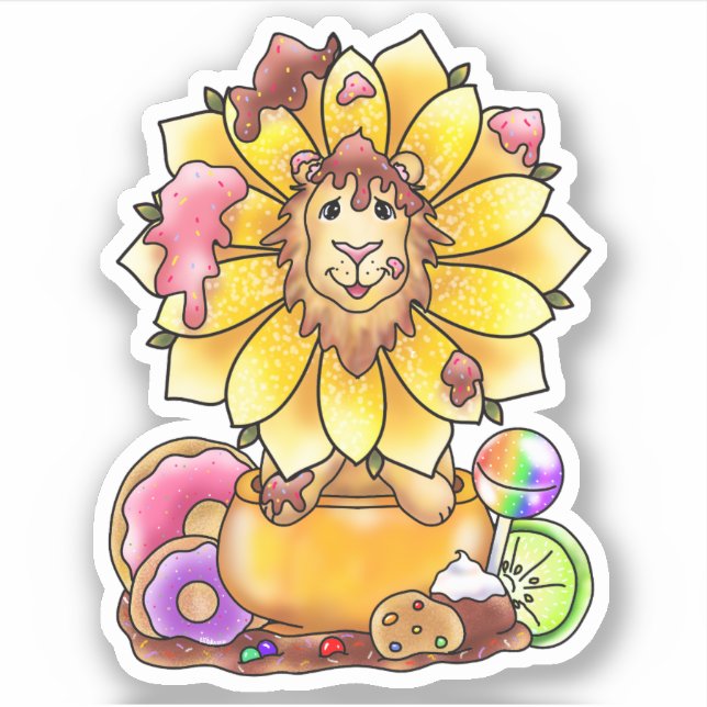 Dande’lion Sugary Sweet Lion Flower | Sticker (Front)