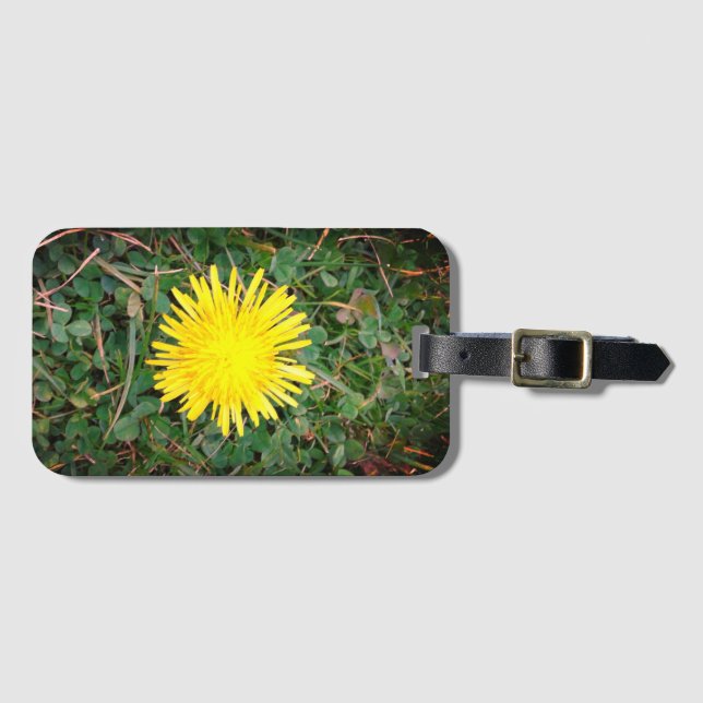 Dandelion and Clovers Luggage Tag (Front Horizontal)