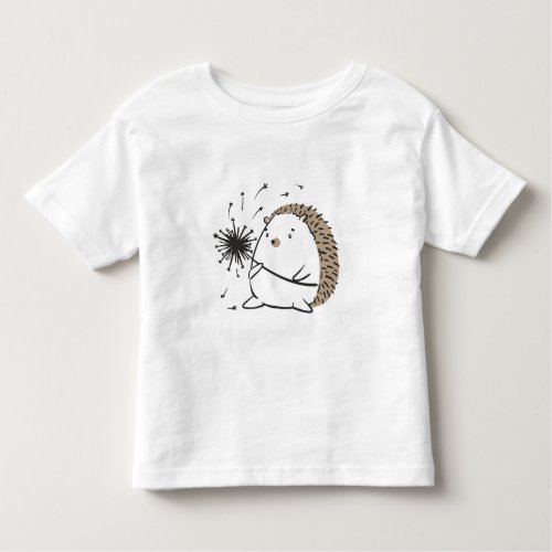 Dandelion and hedgehog design toddler t_shirt