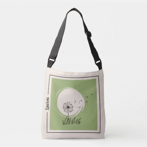 Dandelion Art Crossbody Bag