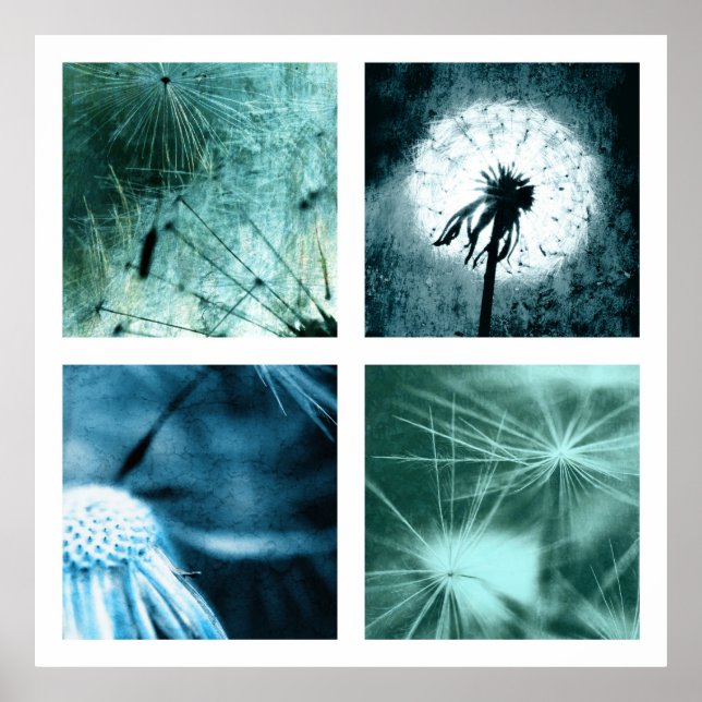 Dandelion Art  - Pusteblume Kunst Colage 2012 004 Poster (Front)
