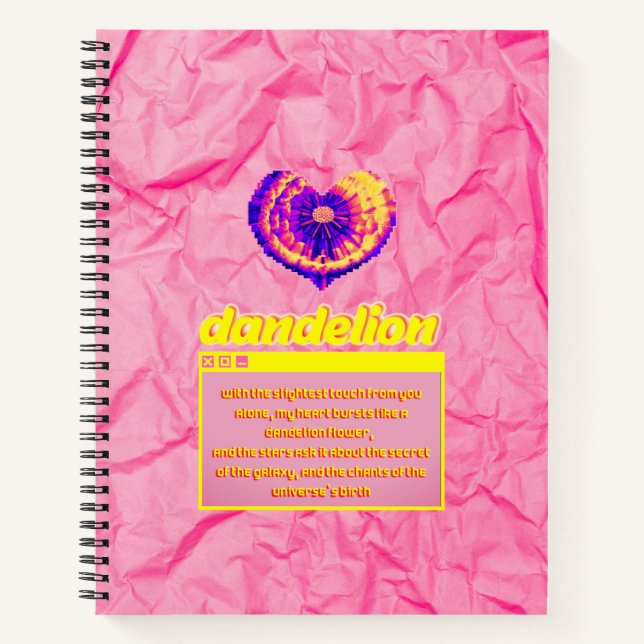 dandelion-Artistic-soft-feminine-spiritu notebook (Front)