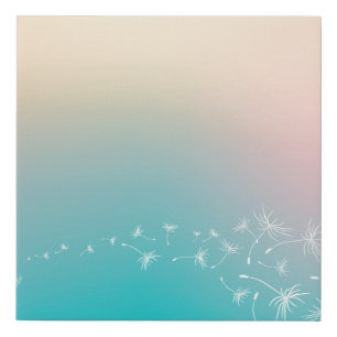 Dandelion background dandelion faux canvas print