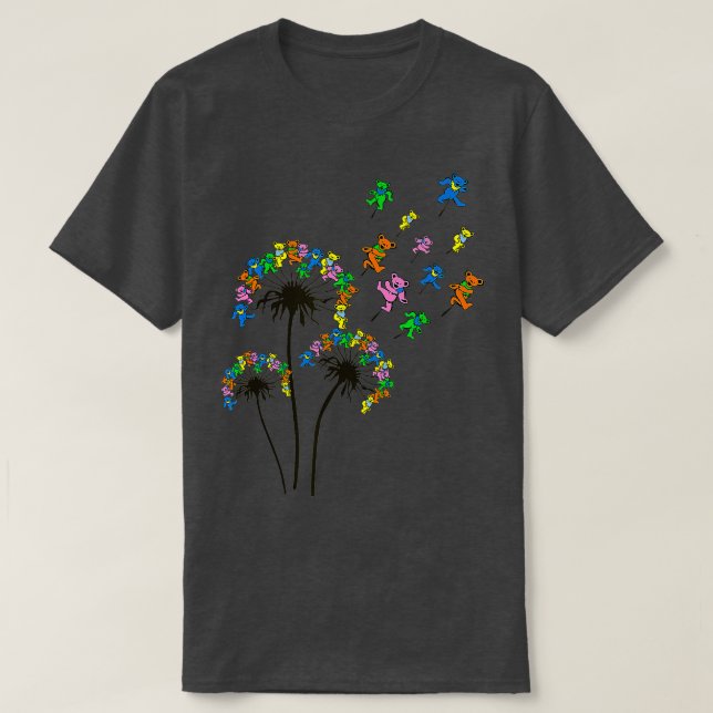 Dandelion Bear Bear Lover Dancing Bear  T-Shirt (Design Front)