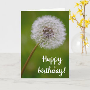 Dandelion Birthday Blessings Card