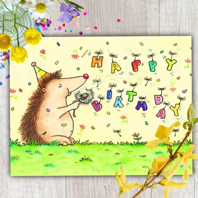 Dandelion Birthday  Postcard (Creator Uploaded)