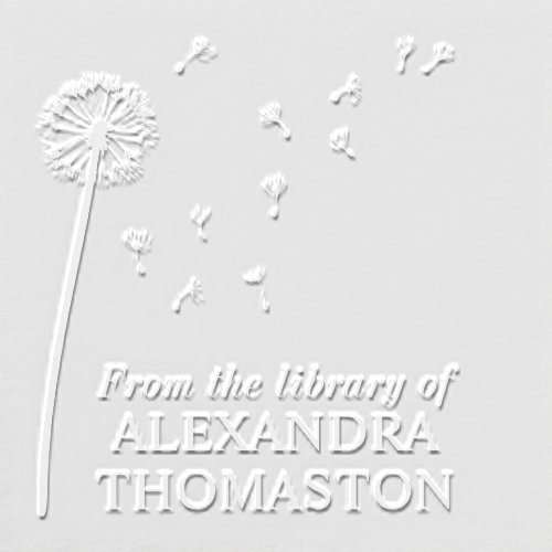 Dandelion Blowing in the Wind 2 Library Book Name Embosser