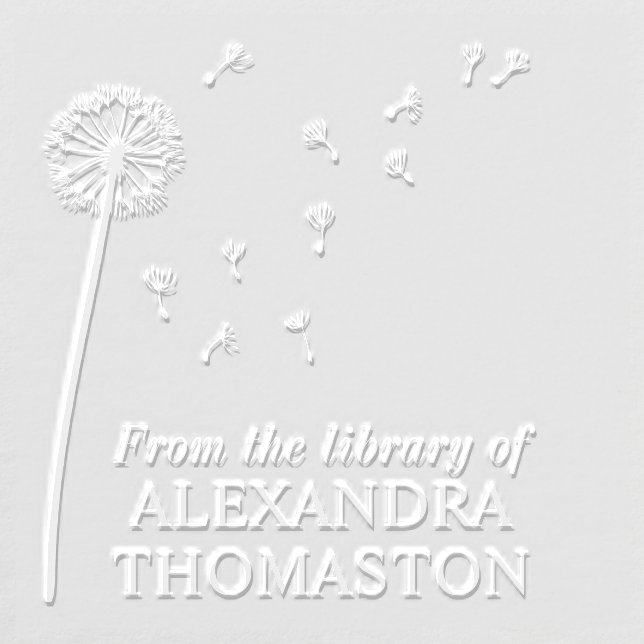Dandelion Blowing in the Wind #2 Library Book Name Embosser (Design)