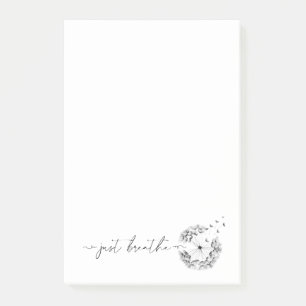 Dandelion Blowing in Wind - Just Breathe Modern Post-it Notes