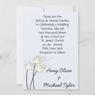 Dandelion Blowing Invitation