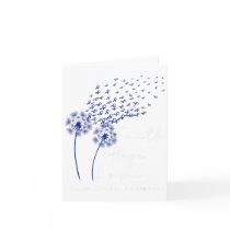 Dandelion Blue Ribbon Faith Hope Love Colon Cancer Card