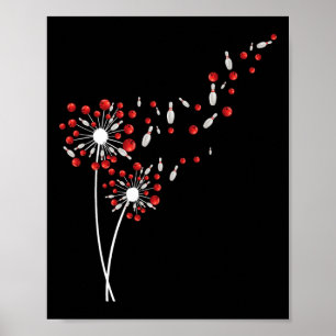 Dandelion Bowling Player Flower Lover Poster