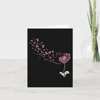 Dandelion Breast Cancer Awareness Pink RIbbon Supp Card