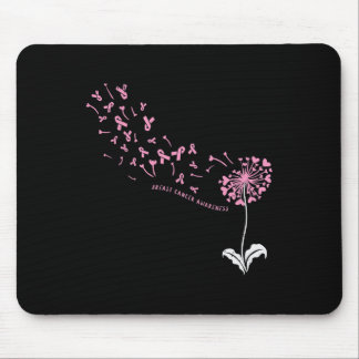 Dandelion Breast Cancer Awareness Pink RIbbon Supp Mouse Pad