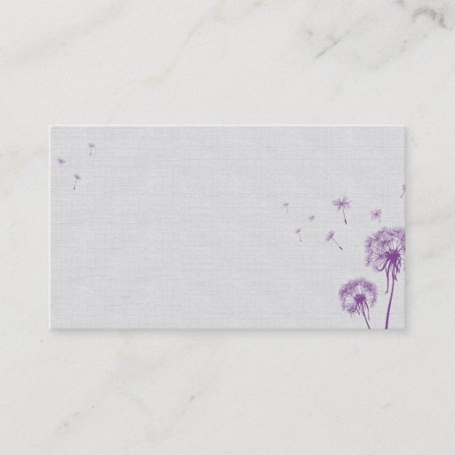 Customizable Dandelion Business Cards
