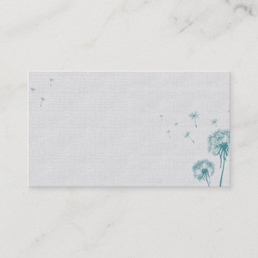 Customizable Dandelion Business Cards