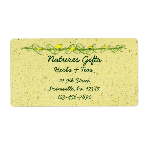 Dandelion Business Label