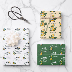 Dandelion Butterflies Congratulations on New Home Wrapping Paper Sheets