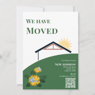 Dandelion Butterflies New Home Address QR Code Announcement